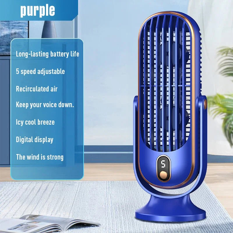 Portable desktop fan