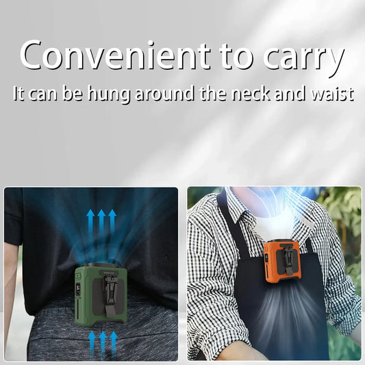 10000mAh Clip Fan with 5 Speeds & Light