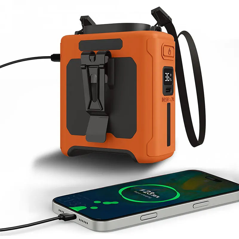 10000mAh Clip Fan with 5 Speeds & Light